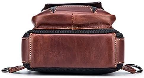 imageLeather Sling Bag Backpack for Men Women Crossbody Shoulder Chest Day Pack Outdoor Travel Camping Tactical Daypack17black Brown
