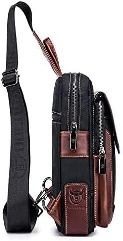 imageLeather Sling Bag Backpack for Men Women Crossbody Shoulder Chest Day Pack Outdoor Travel Camping Tactical Daypack17black Brown