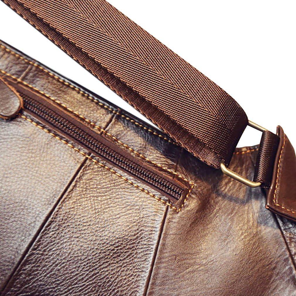imageLeather Sling Bag Backpack for Men Women Crossbody Shoulder Chest Day Pack Outdoor Travel Camping Tactical DaypackCoffee