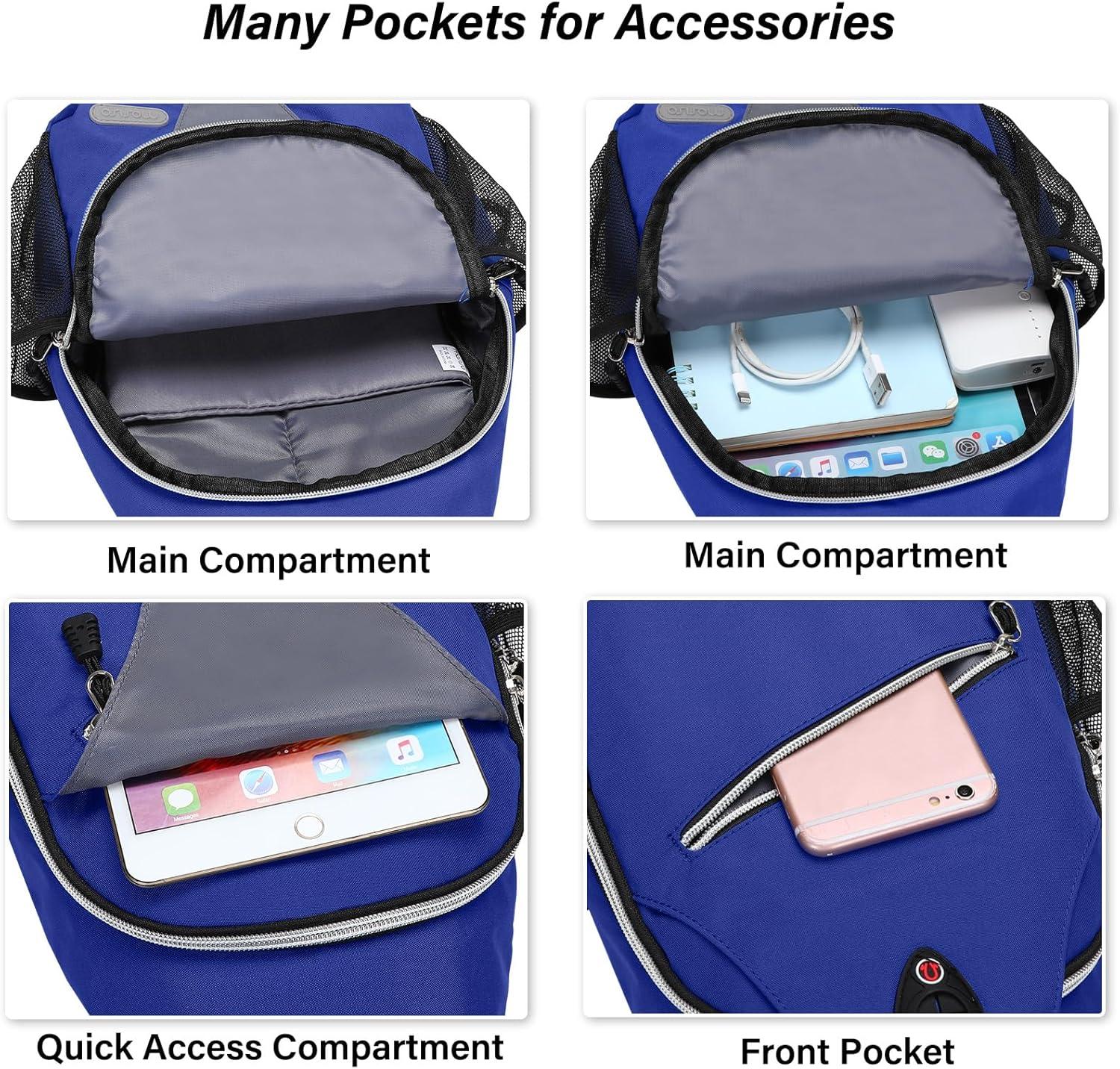 imageMOSISO Sling Backpack Multipurpose Crossbody Shoulder Bag Travel Hiking DaypackRoyal Blue