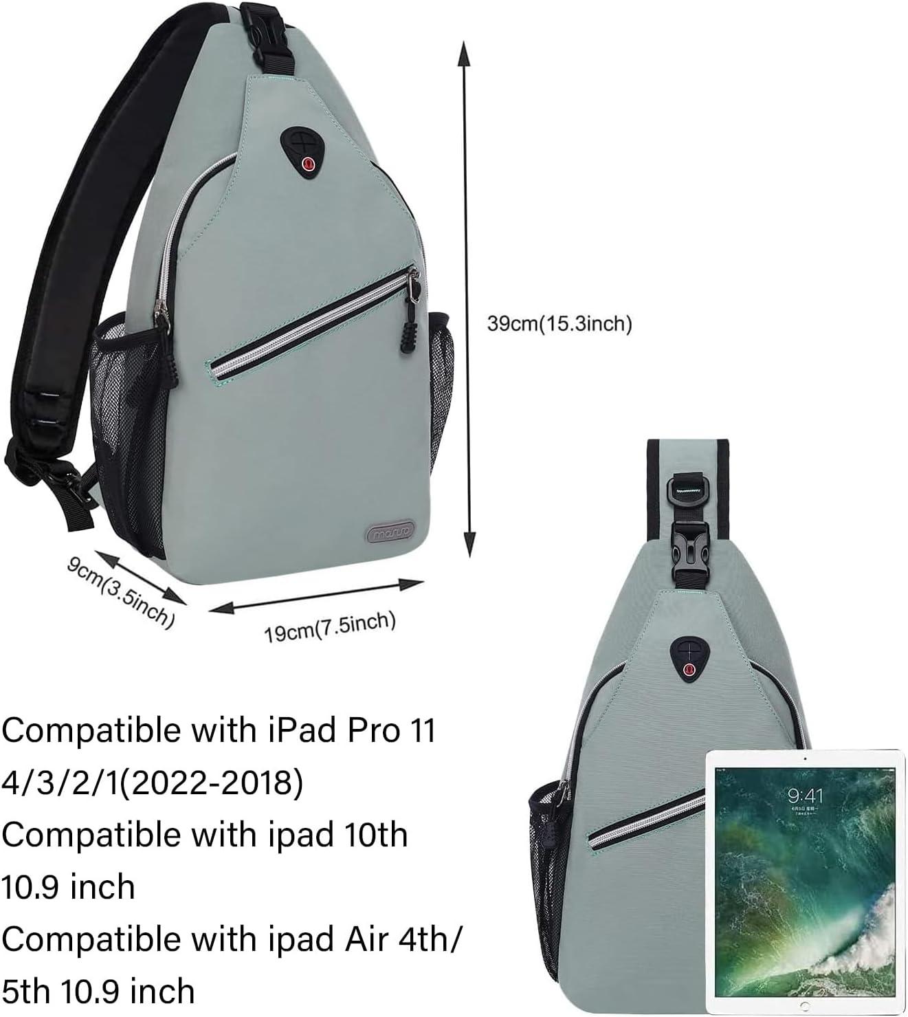 imageMOSISO Sling Backpack Multipurpose Crossbody Shoulder Bag Travel Hiking DaypackSage Green