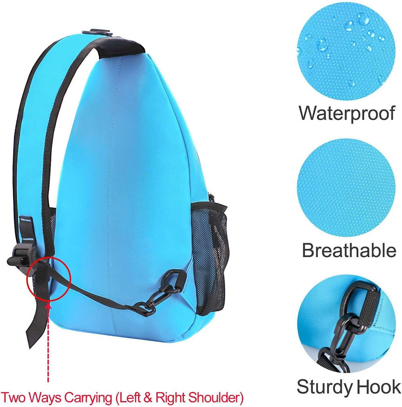 imageMOSISO Sling Backpack Multipurpose Crossbody Shoulder Bag Travel Hiking DaypackSky Blue
