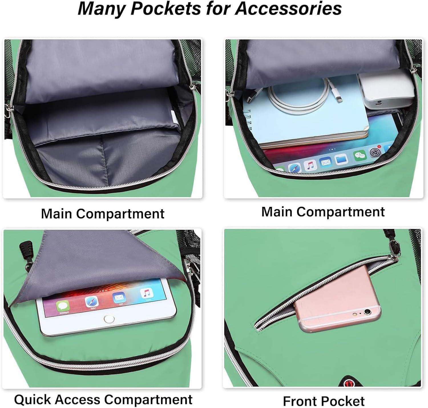 imageMOSISO Sling Backpack Multipurpose Crossbody Shoulder Bag Travel Hiking DaypackWllow Green