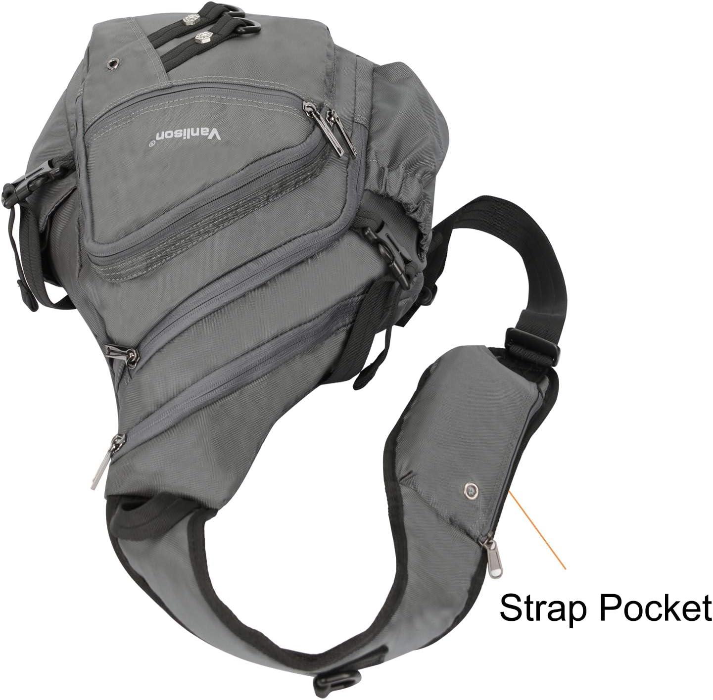 imageSling Backpacks Sling Chest Bags Shoulder Crossbody Bags for Men Women Outdoor Travel Walking Dog Running BagLargegray