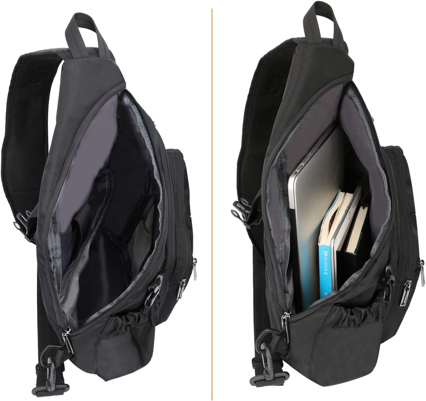 imageSling Backpacks Sling Chest Bags Shoulder Crossbody Bags for Men Women Outdoor Travel Walking Dog Running BagLargegray