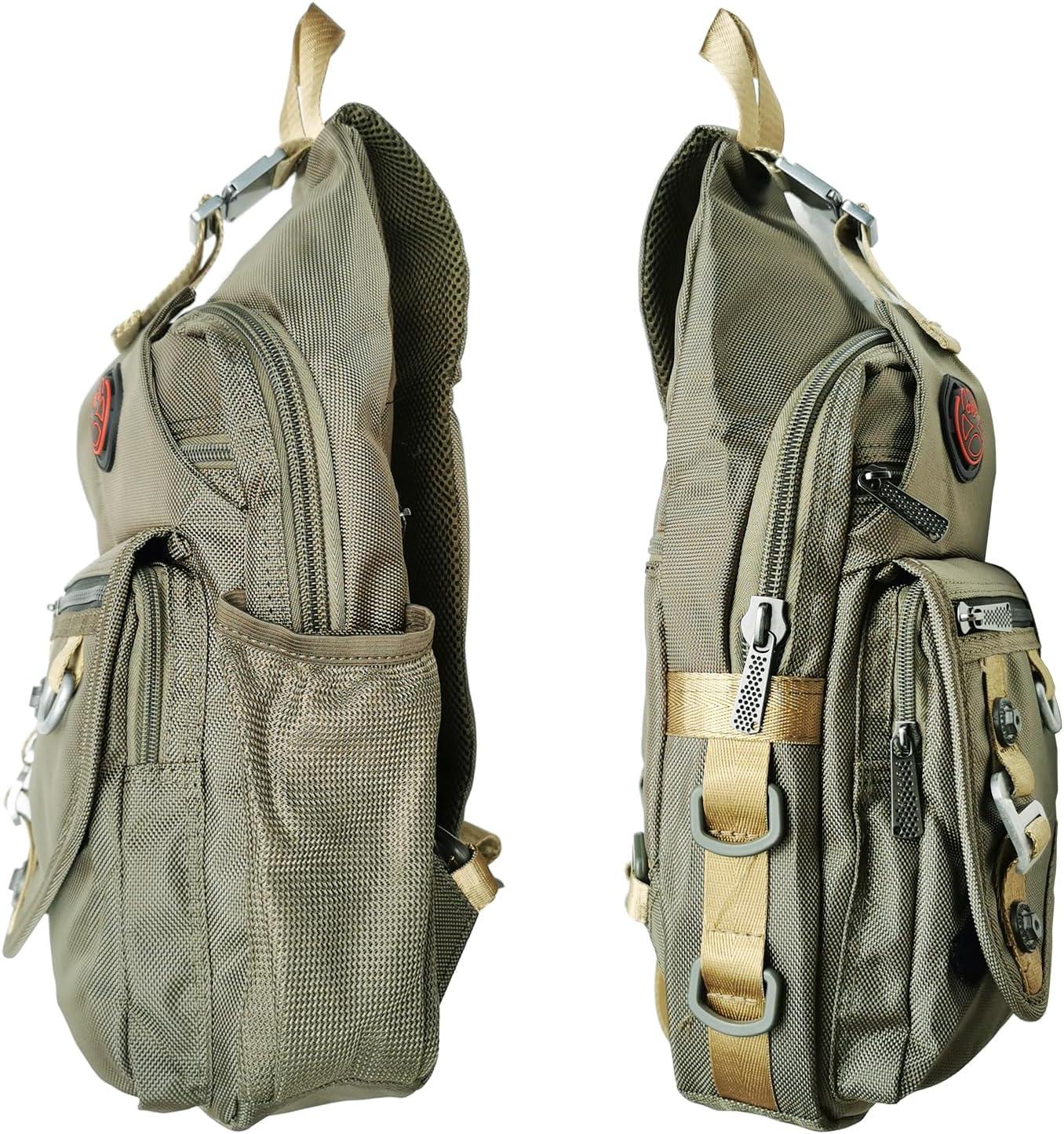 imageSling Backpacks Sling Chest Bags Shoulder Crossbody Bags for Men Women Outdoor Travel Walking Dog Running BagMediumarmy Green