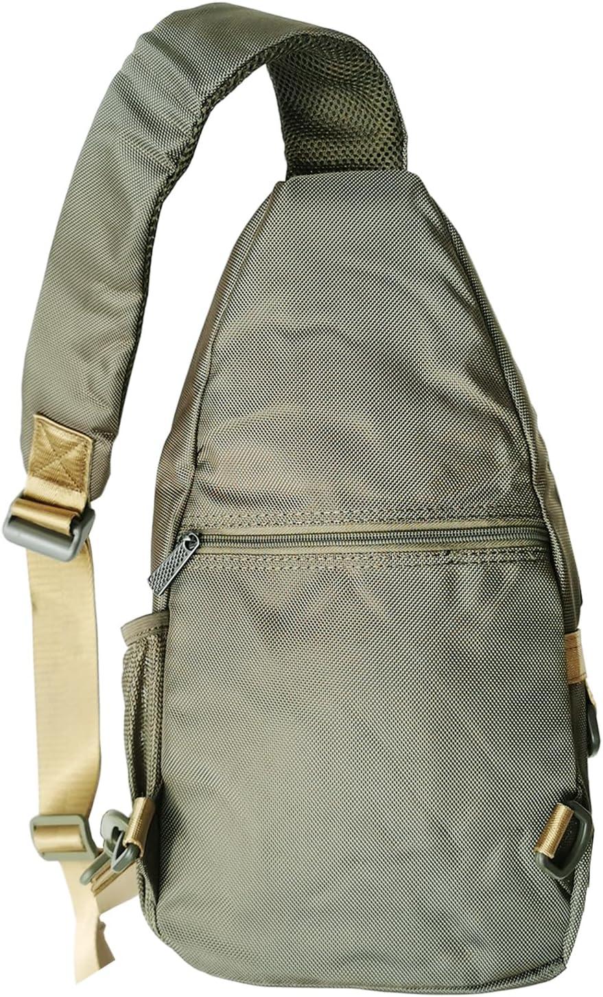 imageSling Backpacks Sling Chest Bags Shoulder Crossbody Bags for Men Women Outdoor Travel Walking Dog Running BagMediumarmy Green