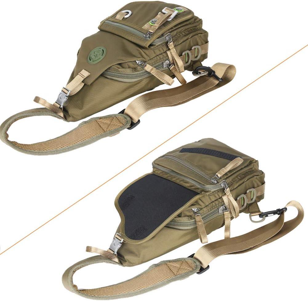 imageSling Backpacks Sling Chest Bags Shoulder Crossbody Bags for Men Women Outdoor Travel Walking Dog Running BagMediumarmy Green