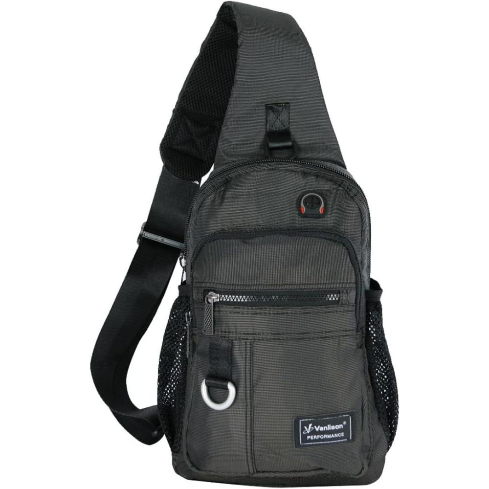 imageCrossbody Sling Bag Backpack for Men amp Women BlackA Black8x12