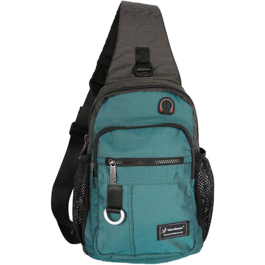 imageCrossbody Sling Bag Backpack for Men amp Women BlackAdark Greenfits 105 Ipad
