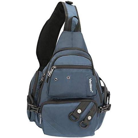 imageCrossbody Sling Bag Backpack for Men amp Women BlackCnavyfits 13 Laptop