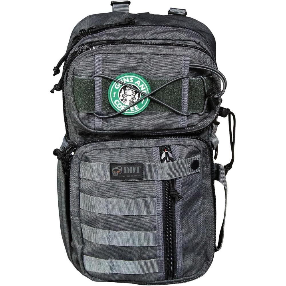 imageDDT Death Dealer Tactical Assassin Sling EDC Bag Color BloodlineGunmetal