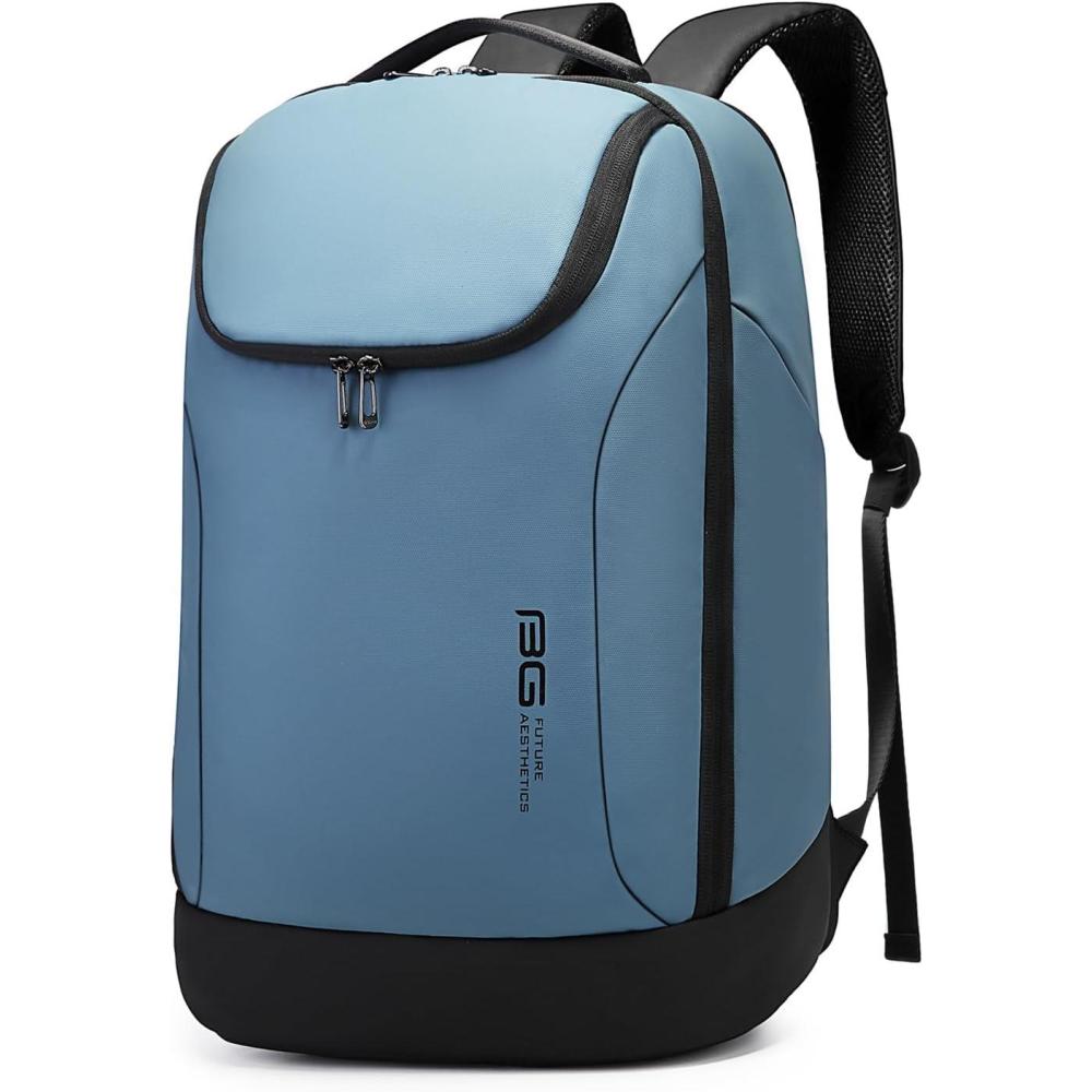 imageFUTURE AESTHETICS Business Smart Backpack Waterproof for womenmenFight Approved Durable Backpack suitable as overnight and travel backpack BlackLight Blue