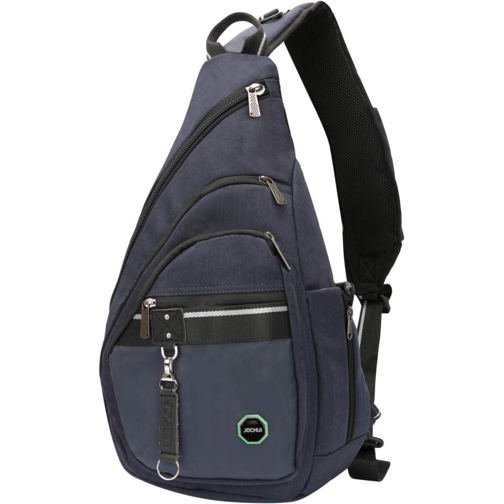 imageLarge Sling Bag Backpack Pack 13 14 Laptop Bag Satchel Festival Travel BlackStyleb Dark Blue