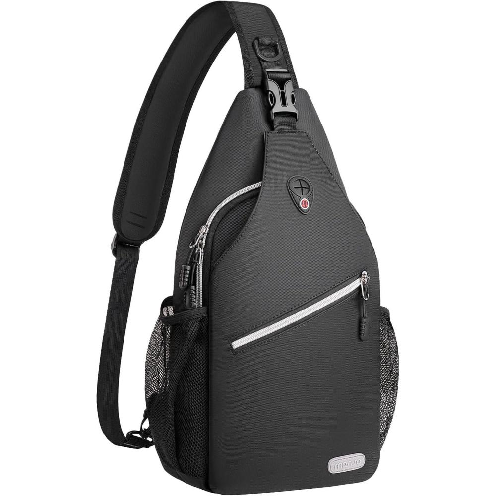 imageMOSISO Sling Backpack Multipurpose Crossbody Shoulder Bag Travel Hiking DaypackBlack