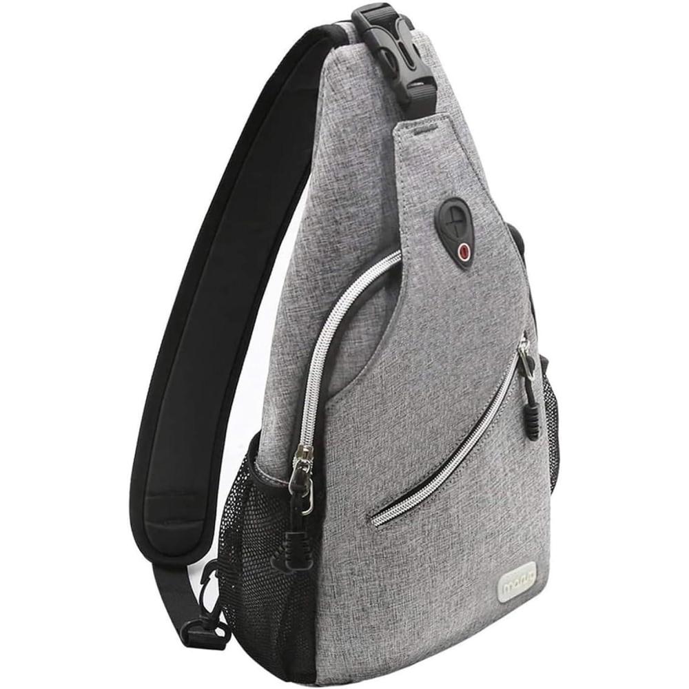 imageMOSISO Sling Backpack Multipurpose Crossbody Shoulder Bag Travel Hiking DaypackGray