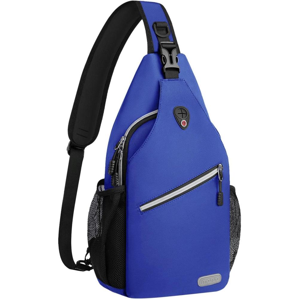imageMOSISO Sling Backpack Multipurpose Crossbody Shoulder Bag Travel Hiking DaypackRoyal Blue