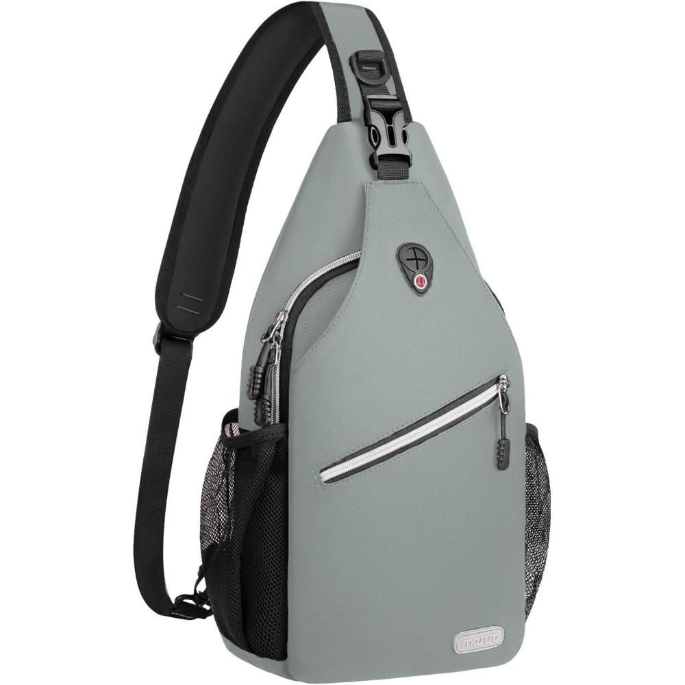 imageMOSISO Sling Backpack Multipurpose Crossbody Shoulder Bag Travel Hiking DaypackSage Green