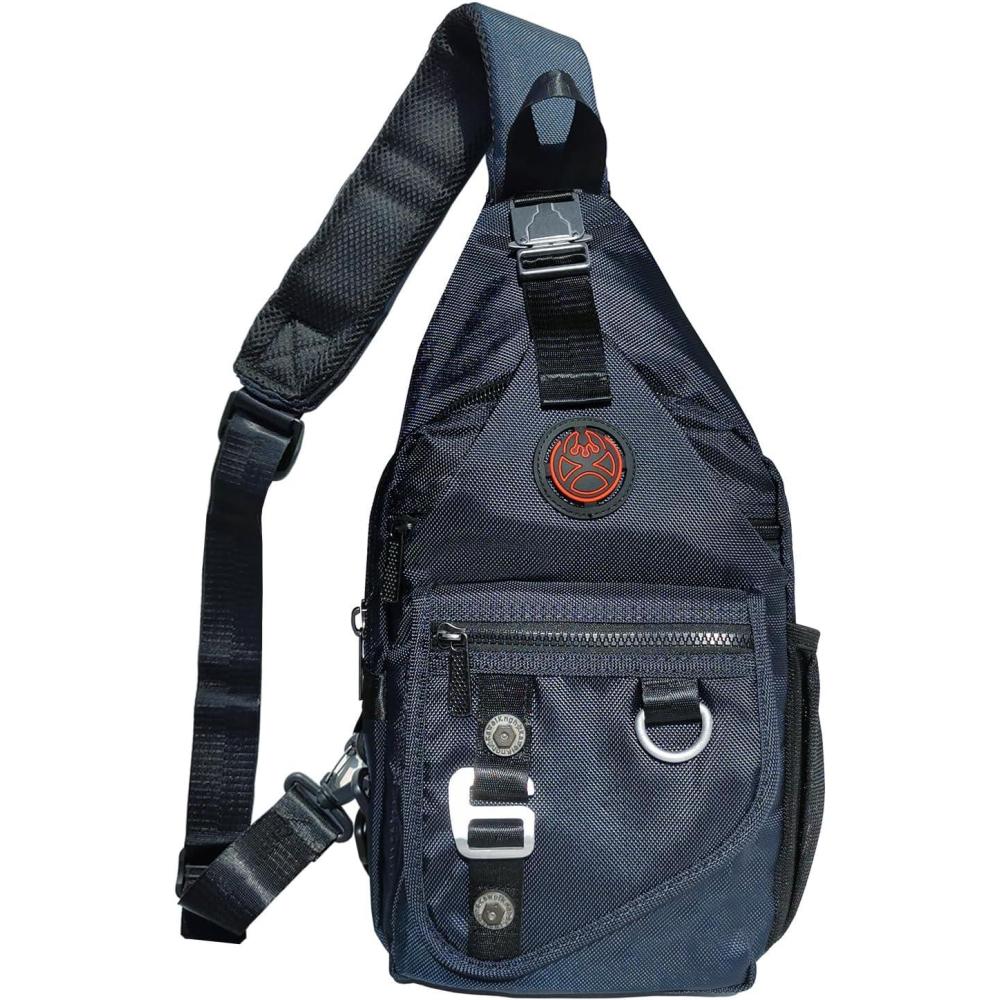 imageSling Backpacks Sling Chest Bags Shoulder Crossbody Bags for Men Women Outdoor Travel Walking Dog Running BagMediumblue