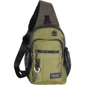 Crossbody Sling Bag Backpack for Men & Women Black(A-green(fits 10.5″ Ipad))