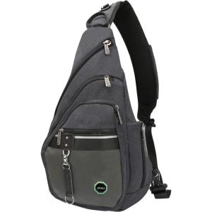 Large Sling Bag Backpack Pack 13″ 14″ Laptop Bag Satchel Festival Travel Black(Styleb-dark Gray)