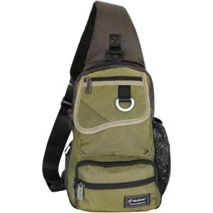 Sling Bag Chest Shoulder Backpack Crossbody Multipurpose Daypack For Men Women Black(Army Green)