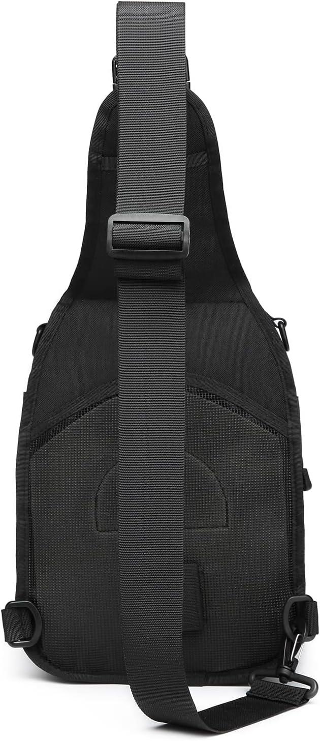 imageATBP Tactical Sling Backpack With Holster Military Crossbody Bag for Men Single Shoulder Back Pack 10LBlack