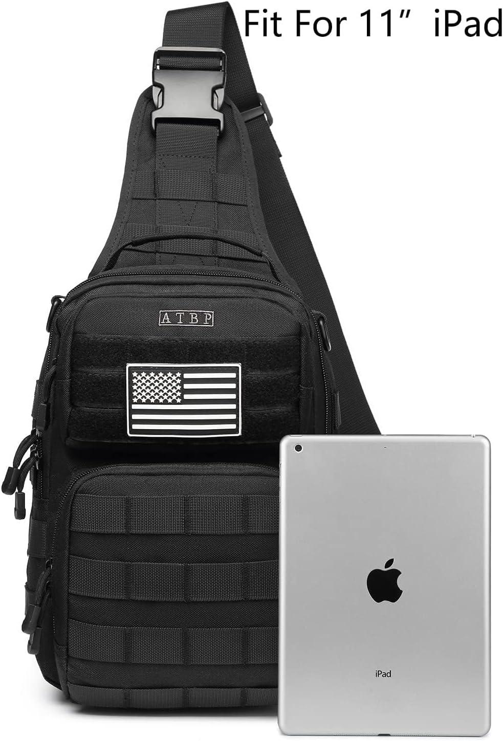 imageATBP Tactical Sling Backpack With Holster Military Crossbody Bag for Men Single Shoulder Back Pack 10LRed