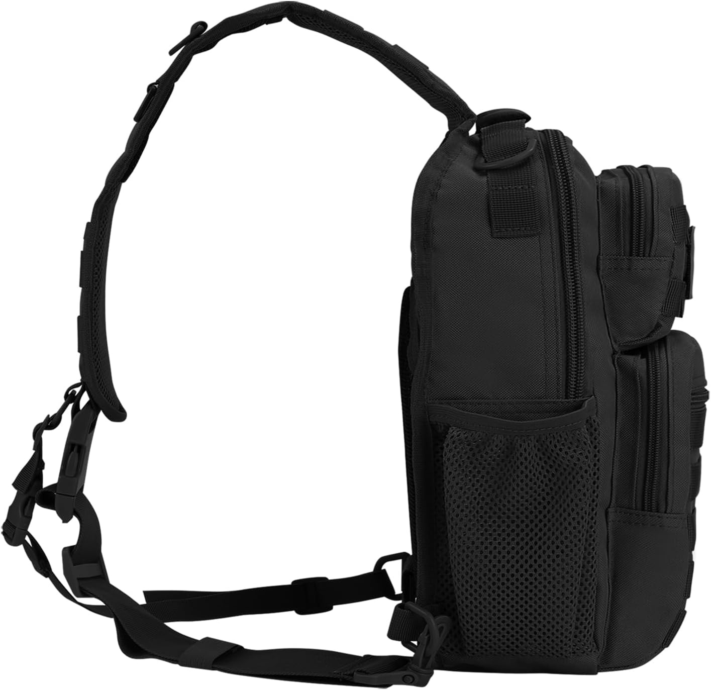 image:imageRover Sling Pack Tactical Shoulder Sling Bag Backpack with Bottle Holder Crossbody Chest Bag BlackBlack With Red