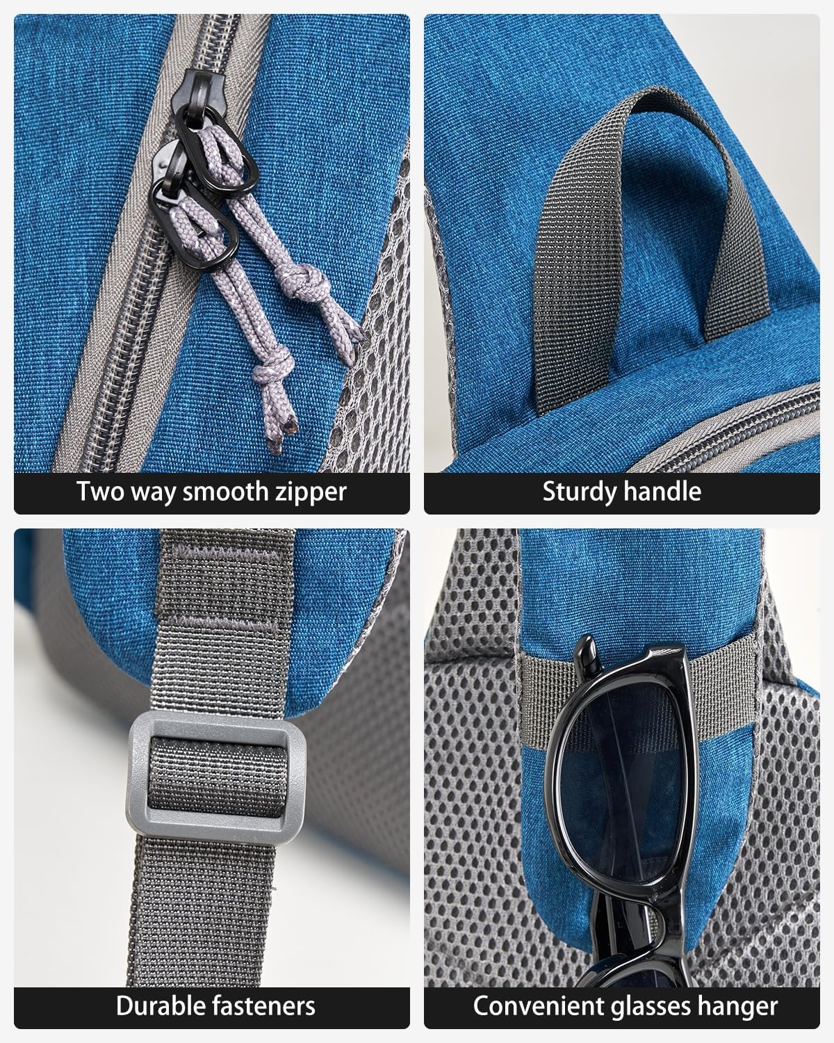 image:imageSling Bag Crossbody Backpack for Men One Strap Backpack Hiking Daypack Chest Bag for WomenBlue