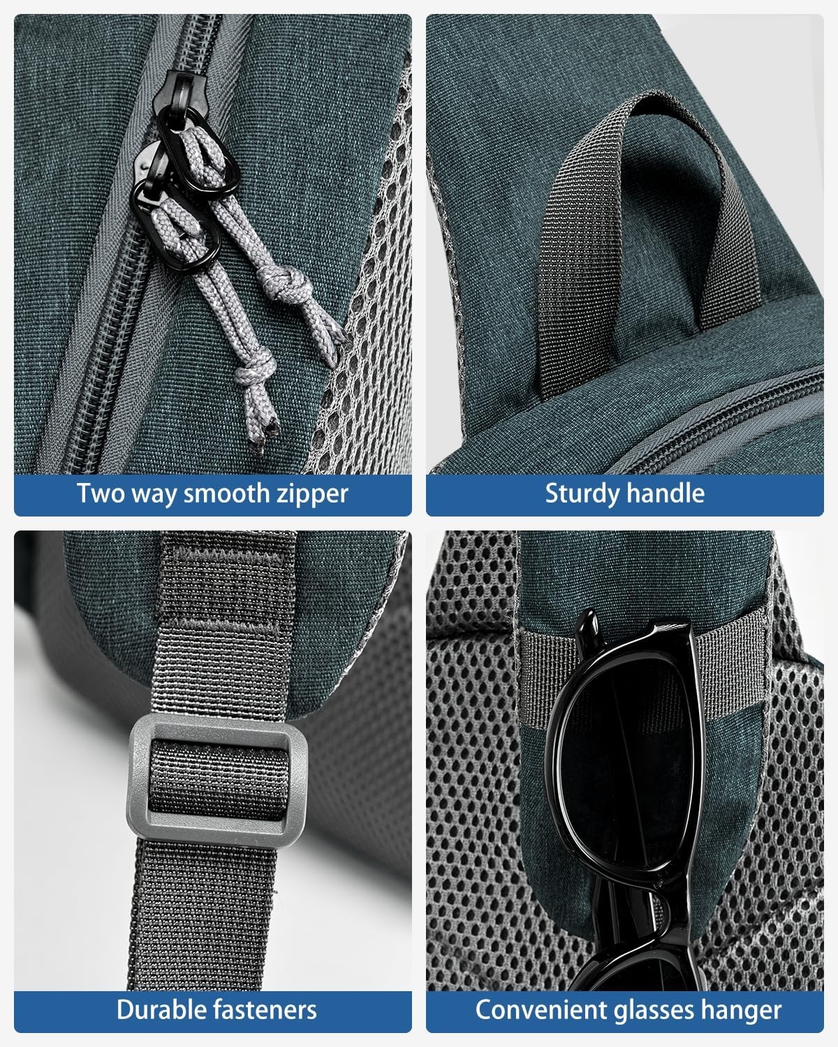 image:imageSling Bag Crossbody Backpack for Men One Strap Backpack Hiking Daypack Chest Bag for WomenGray