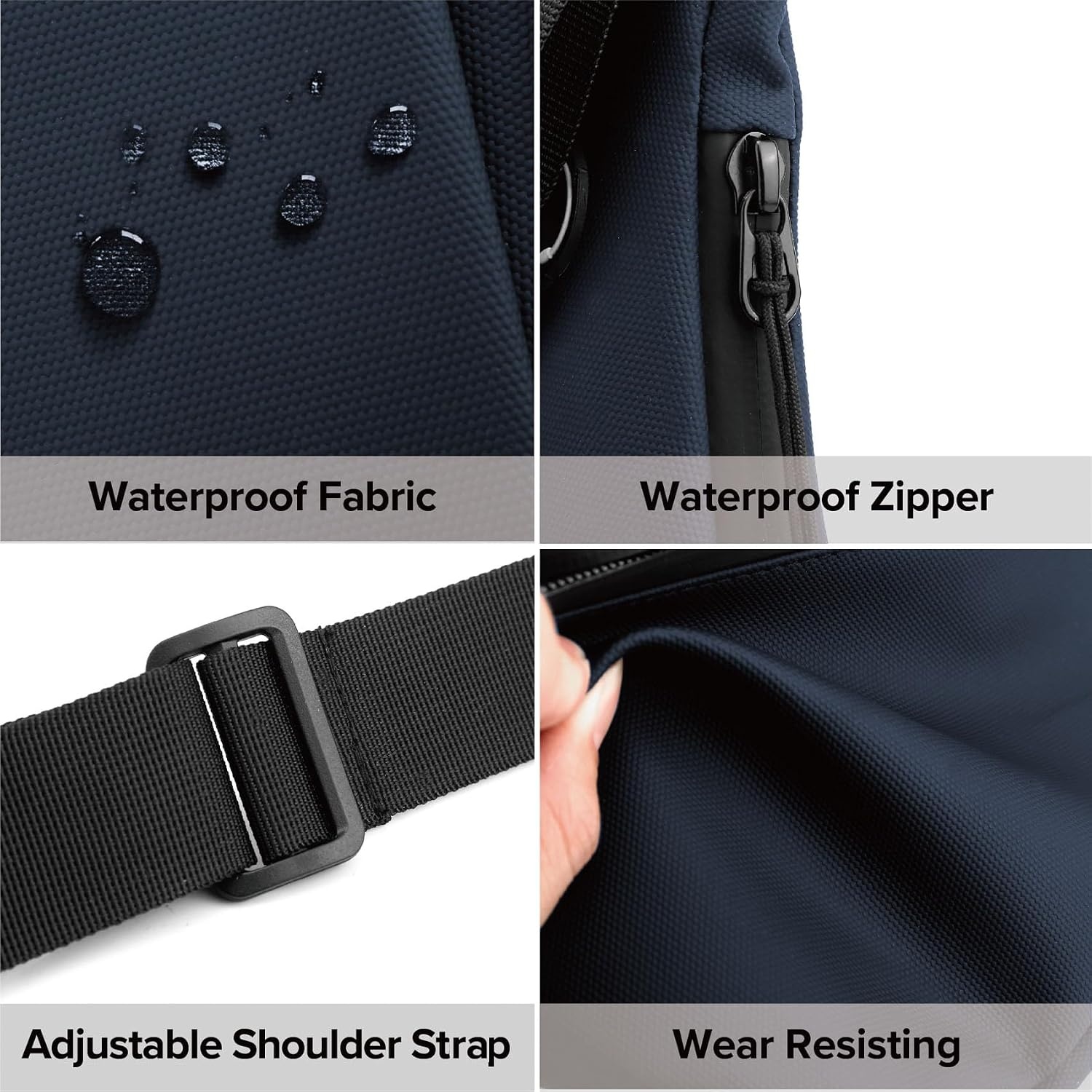 image:imageSmall Sling Shoulder Crossbody Bag Men Lightweight Antitheft Chest Bag Women One Strap Casual Slim Backpack for Outdoor Walking Trip Hiking Biking BlackBlue
