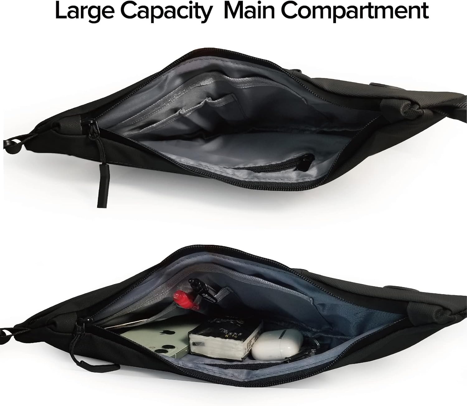 image:imageSmall Sling Shoulder Crossbody Bag Men Lightweight Antitheft Chest Bag Women One Strap Casual Slim Backpack for Outdoor Walking Trip Hiking Biking BlackBlack