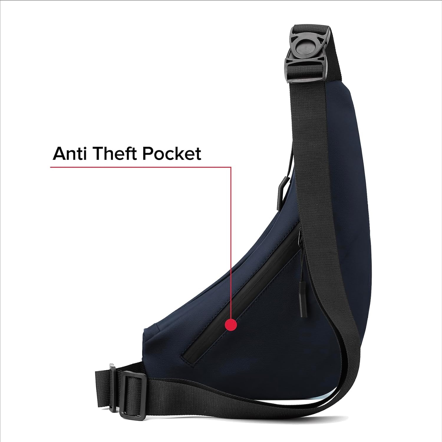 image:imageSmall Sling Shoulder Crossbody Bag Men Lightweight Antitheft Chest Bag Women One Strap Casual Slim Backpack for Outdoor Walking Trip Hiking Biking BlackBlue