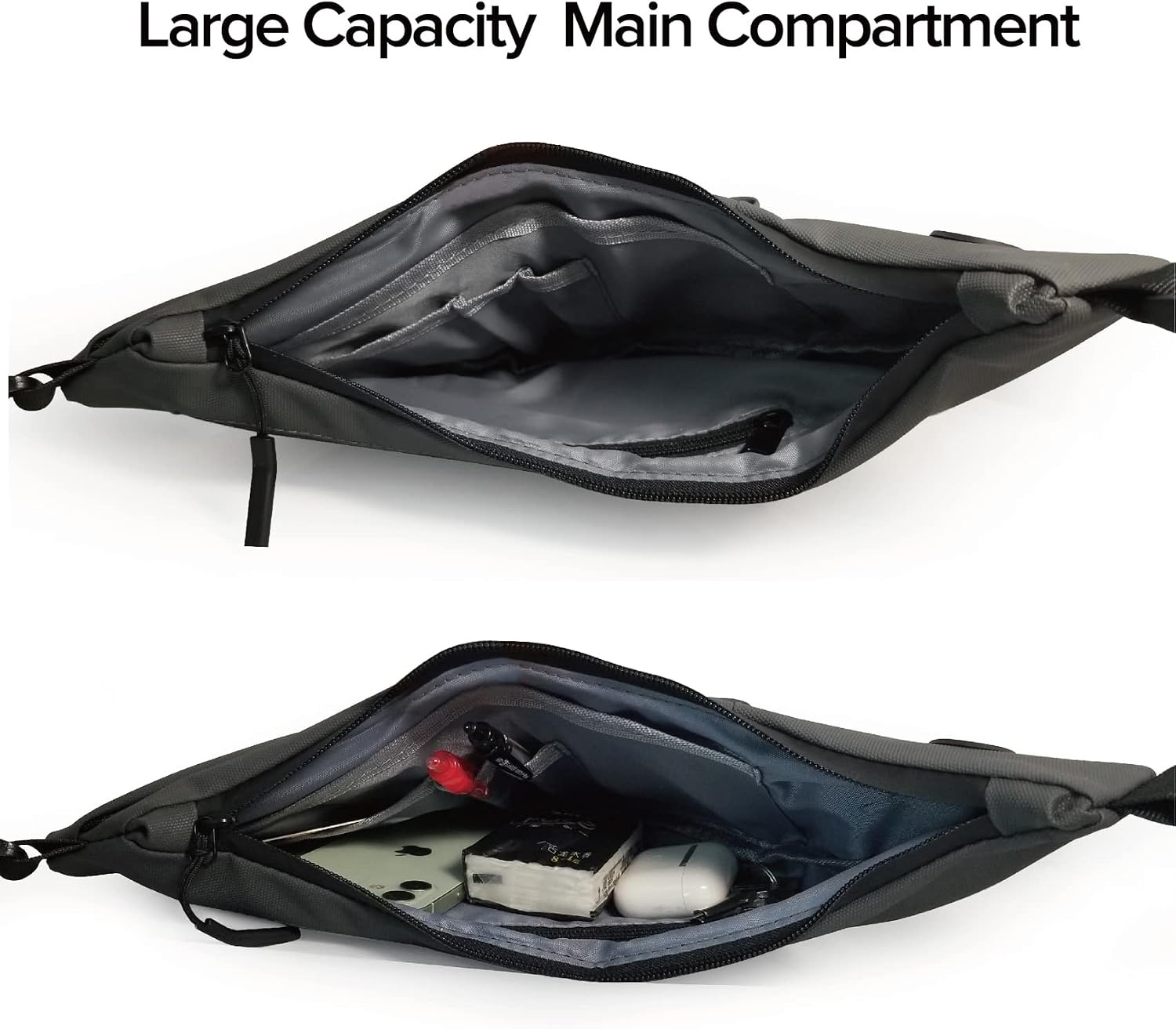 image:imageSmall Sling Shoulder Crossbody Bag Men Lightweight Antitheft Chest Bag Women One Strap Casual Slim Backpack for Outdoor Walking Trip Hiking Biking BlackGrey