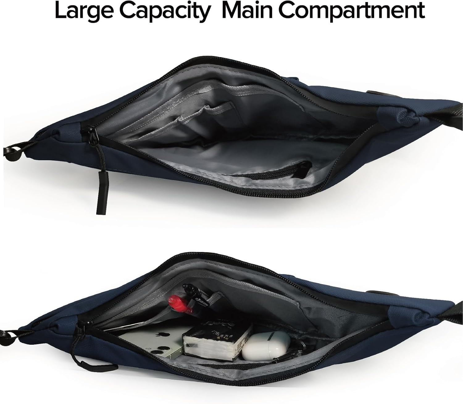 image:imageSmall Sling Shoulder Crossbody Bag Men Lightweight Antitheft Chest Bag Women One Strap Casual Slim Backpack for Outdoor Walking Trip Hiking Biking BlackBlue