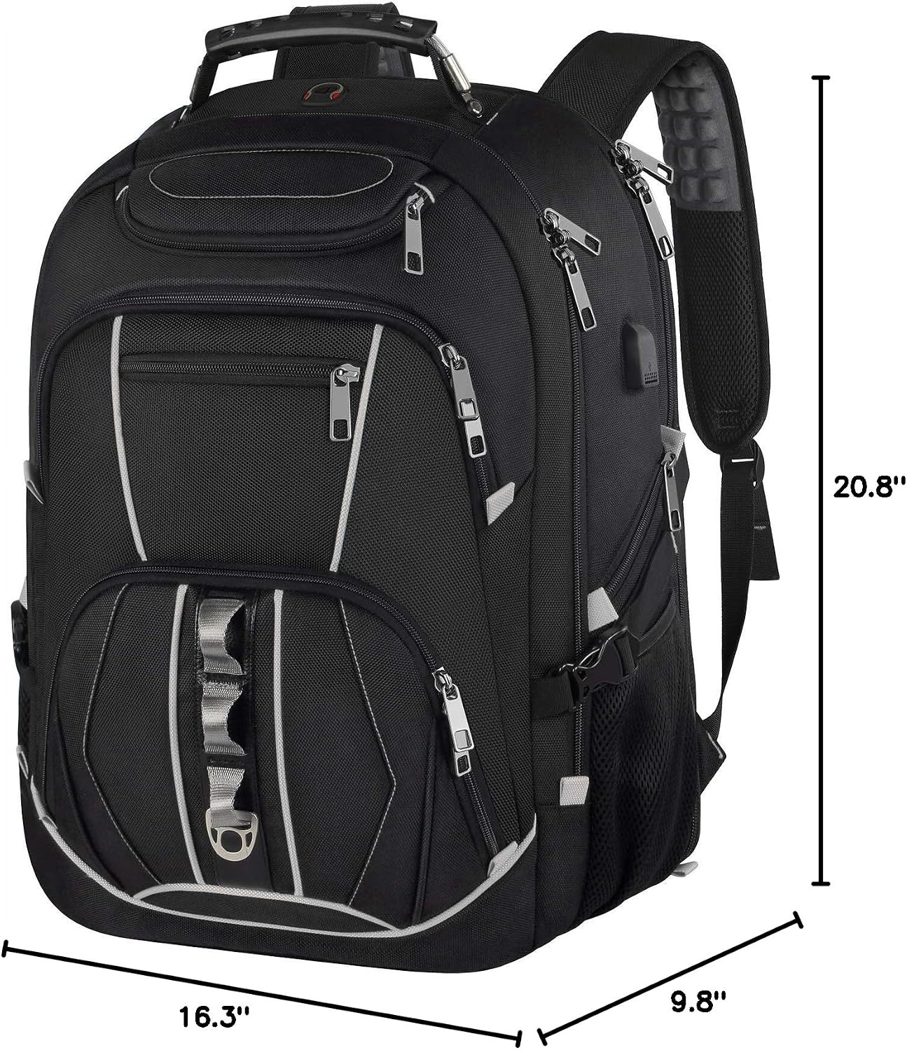 image:imageTravel Laptop BackpackExtra Large 184 inch Gaming Laptop BackpacksBig Capacity TSA Friendly RFID Anti Theft Pocket College unisex Heavy Duty Computer bag 21516399 inchGrey