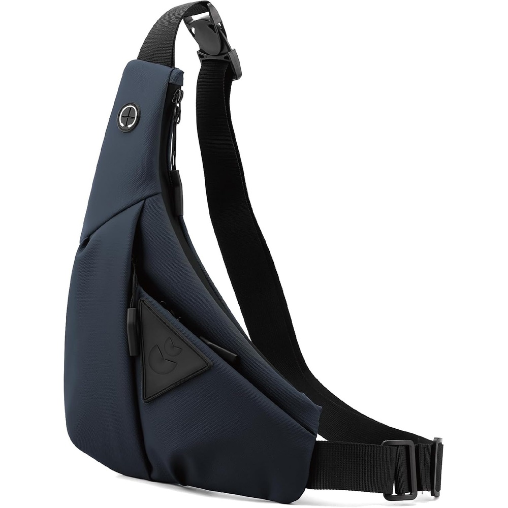image:imageSmall Sling Shoulder Crossbody Bag Men Lightweight Antitheft Chest Bag Women One Strap Casual Slim Backpack for Outdoor Walking Trip Hiking Biking BlackBlue