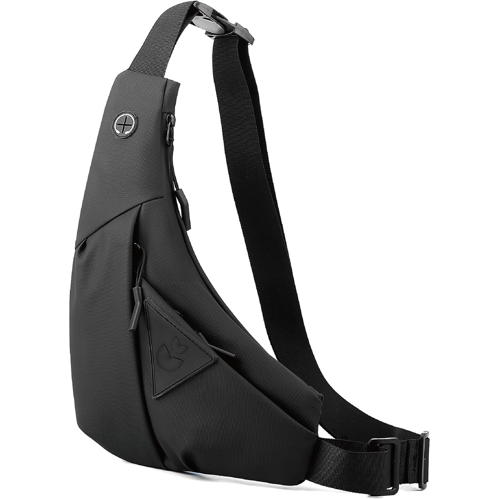 image:imageSmall Sling Shoulder Crossbody Bag Men Lightweight Antitheft Chest Bag Women One Strap Casual Slim Backpack for Outdoor Walking Trip Hiking Biking BlackBlack