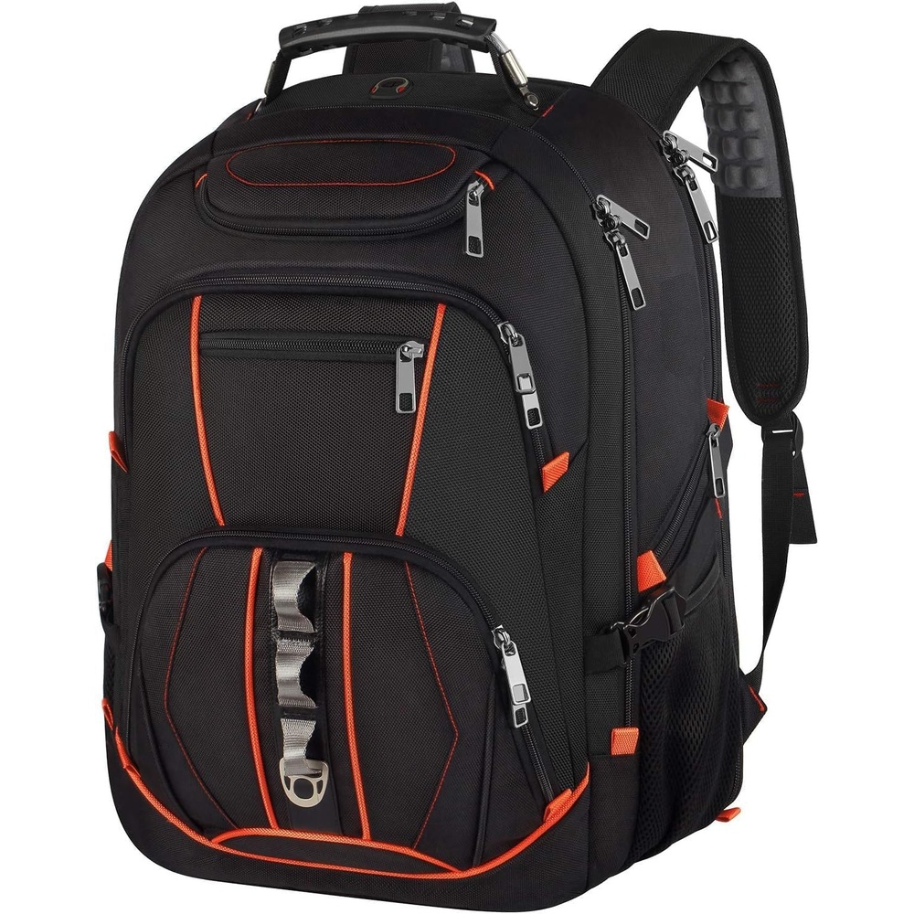 image:imageTravel Laptop BackpackExtra Large 184 inch Gaming Laptop BackpacksBig Capacity TSA Friendly RFID Anti Theft Pocket College unisex Heavy Duty Computer bag 21516399 inchOrange Rfid