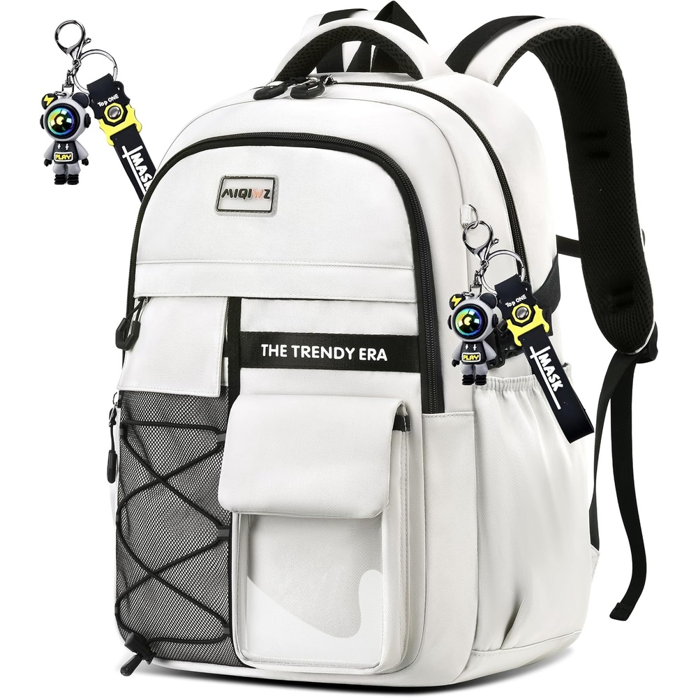 image:imageteenage student backpackencrypted material multiple compartments and large capacity backpack with antitheft pocketsWater repellent backpacks suitable for middle and high school Men amp Women BlackWhite