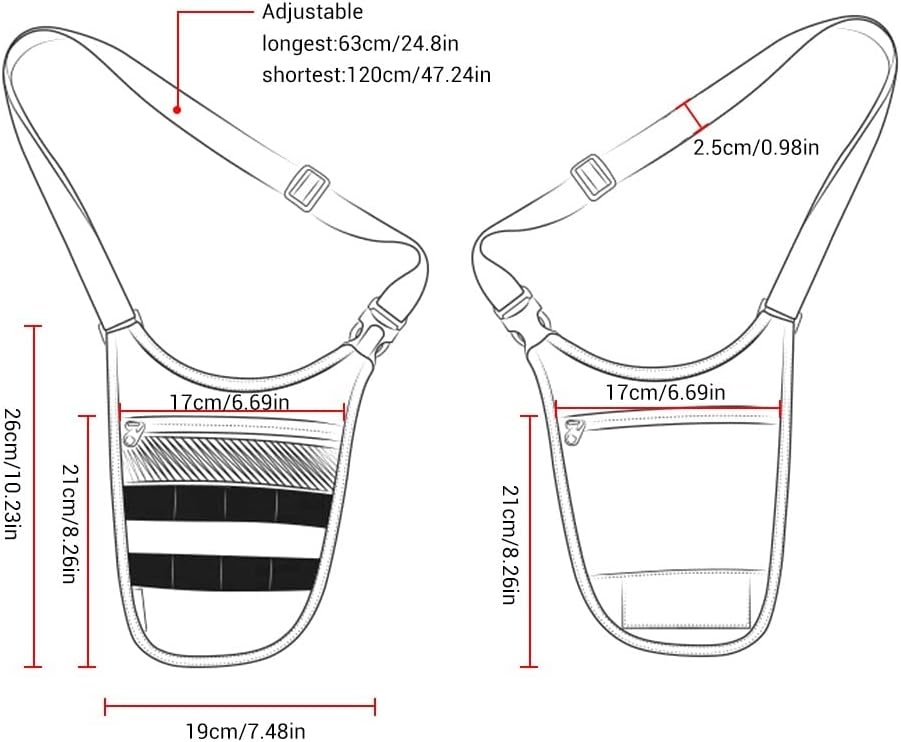 image:imageUnderarm Shoulder Bag Tactical Hidden Adjustable Waist Anti Theft Tool Molle Bag for Outdoor TravelBlack