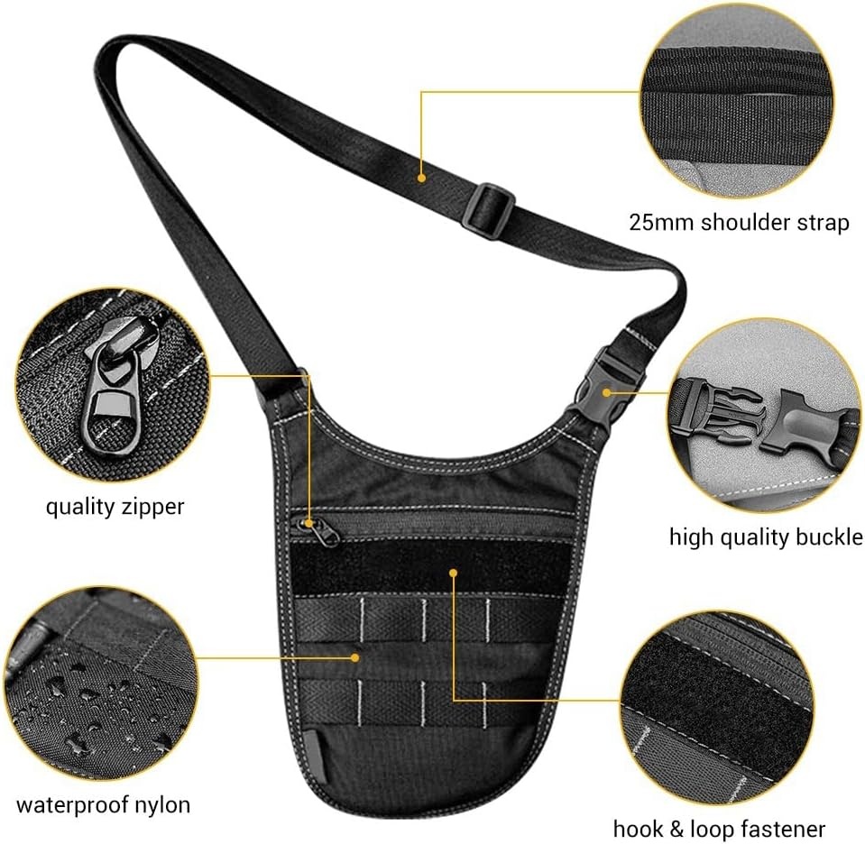 image:imageUnderarm Shoulder Bag Tactical Hidden Adjustable Waist Anti Theft Tool Molle Bag for Outdoor TravelBlack