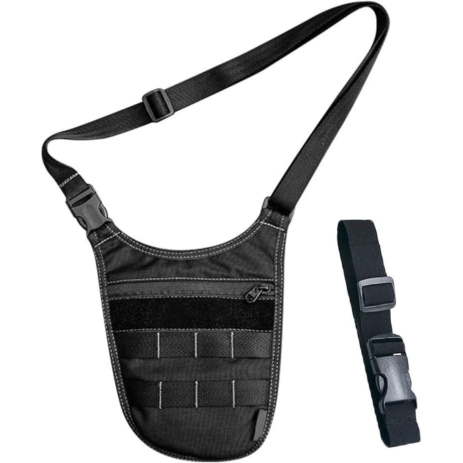 image:imageUnderarm Shoulder Bag Tactical Hidden Adjustable Waist Anti Theft Tool Molle Bag for Outdoor TravelBlack