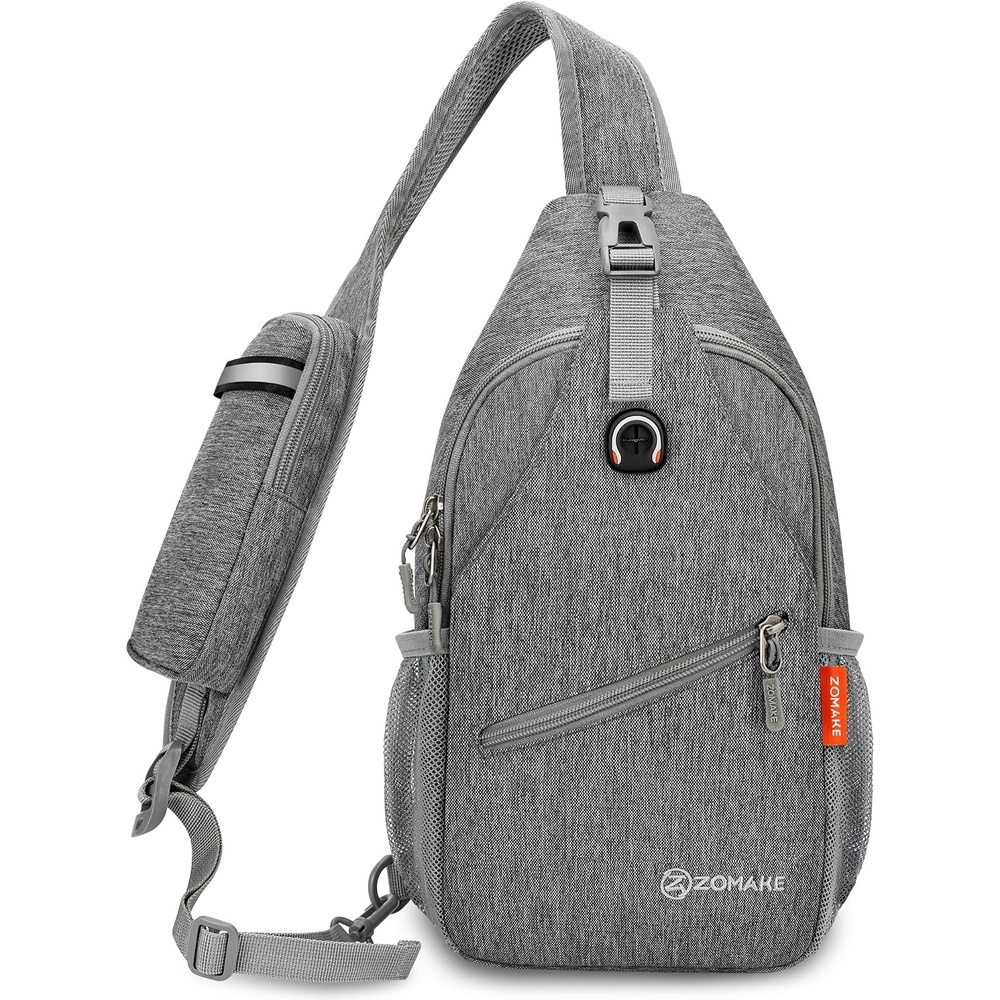 image:imageZOMAKE Sling BagSmall Crossbody Sling Backpack Shoulder Daypack for TravelBlack