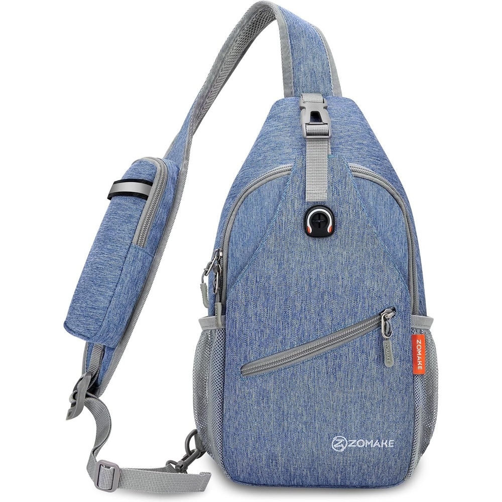 image:imageZOMAKE Sling BagSmall Crossbody Sling Backpack Shoulder Daypack for TravelRoyal Blue