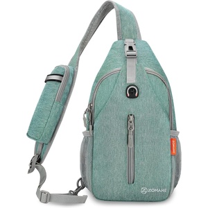 ZOMAKE Sling Bag,Small Crossbody Sling Backpack Shoulder Daypack for Travel(Army Green a)