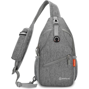 ZOMAKE Sling Bag,Small Crossbody Sling Backpack Shoulder Daypack for Travel(Black)