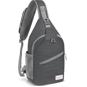 ZOMAKE Sling Bag,Small Crossbody Sling Backpack Shoulder Daypack for Travel(Black B)