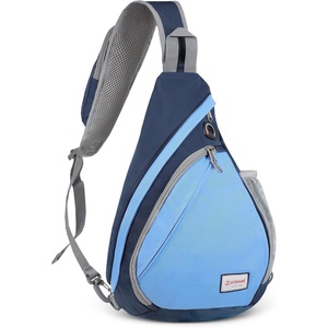 ZOMAKE Sling Bag,Small Crossbody Sling Backpack Shoulder Daypack for Travel(Royal Blue & Sky Blue)